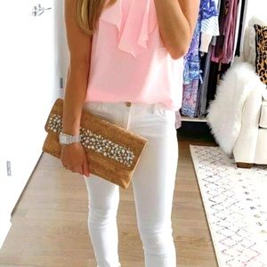 Lilly Pulitzer Georgette Embellished Cork Clutch